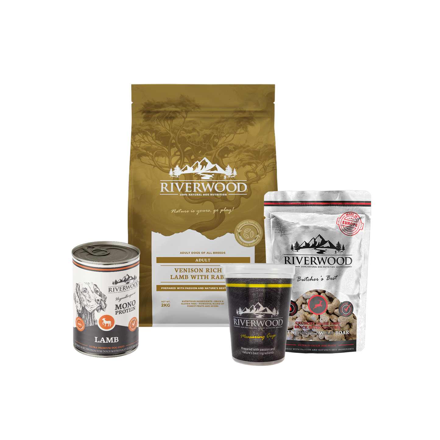 Dog food with meat | Venison & Lamb Food Pack with Rabbit XL