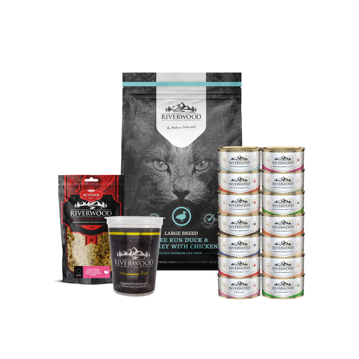 Katzenfutter mit Fleisch | Futterpaket für große Rassen XXL