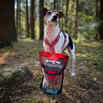 Kausnacks mit Fleisch | getrocknete Hundesnacks | Wildschweinhaut | 200 Gramm