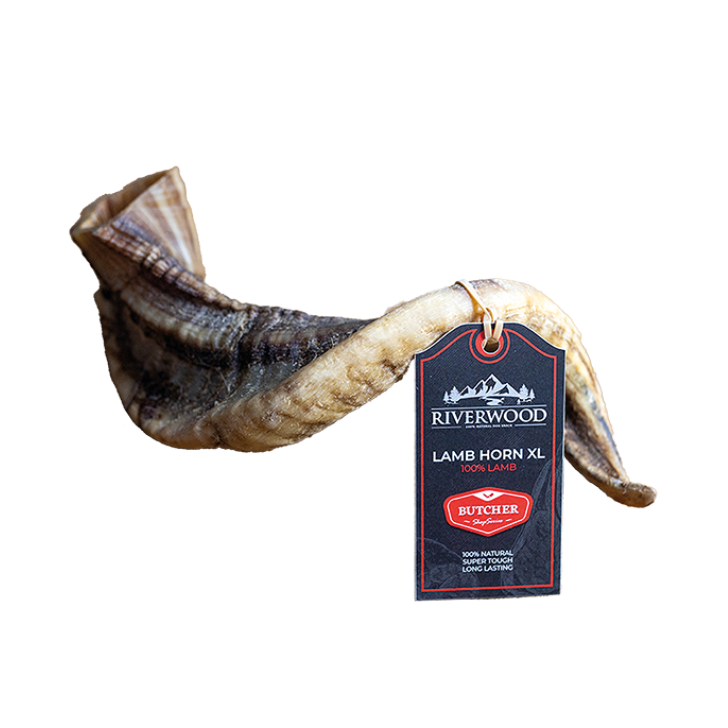 Kausnacks mit Fleisch | getrocknete Hundesnacks | Lammhorn XL | 1 Stück