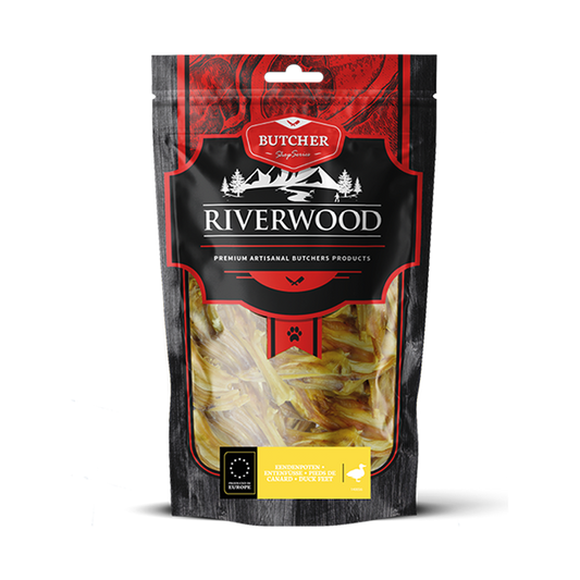 Kauwsnacks met vlees | gedroogde hondensnacks | Eendenpoten | 200 gram