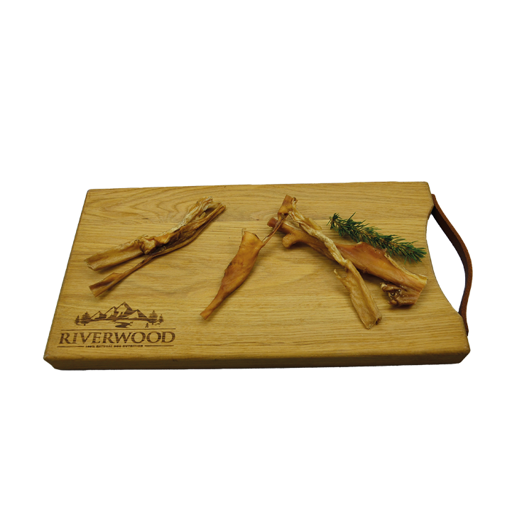 Snacks masticables con carne | snacks secos para perros | Piel de cabeza de cabra | 150 gramos