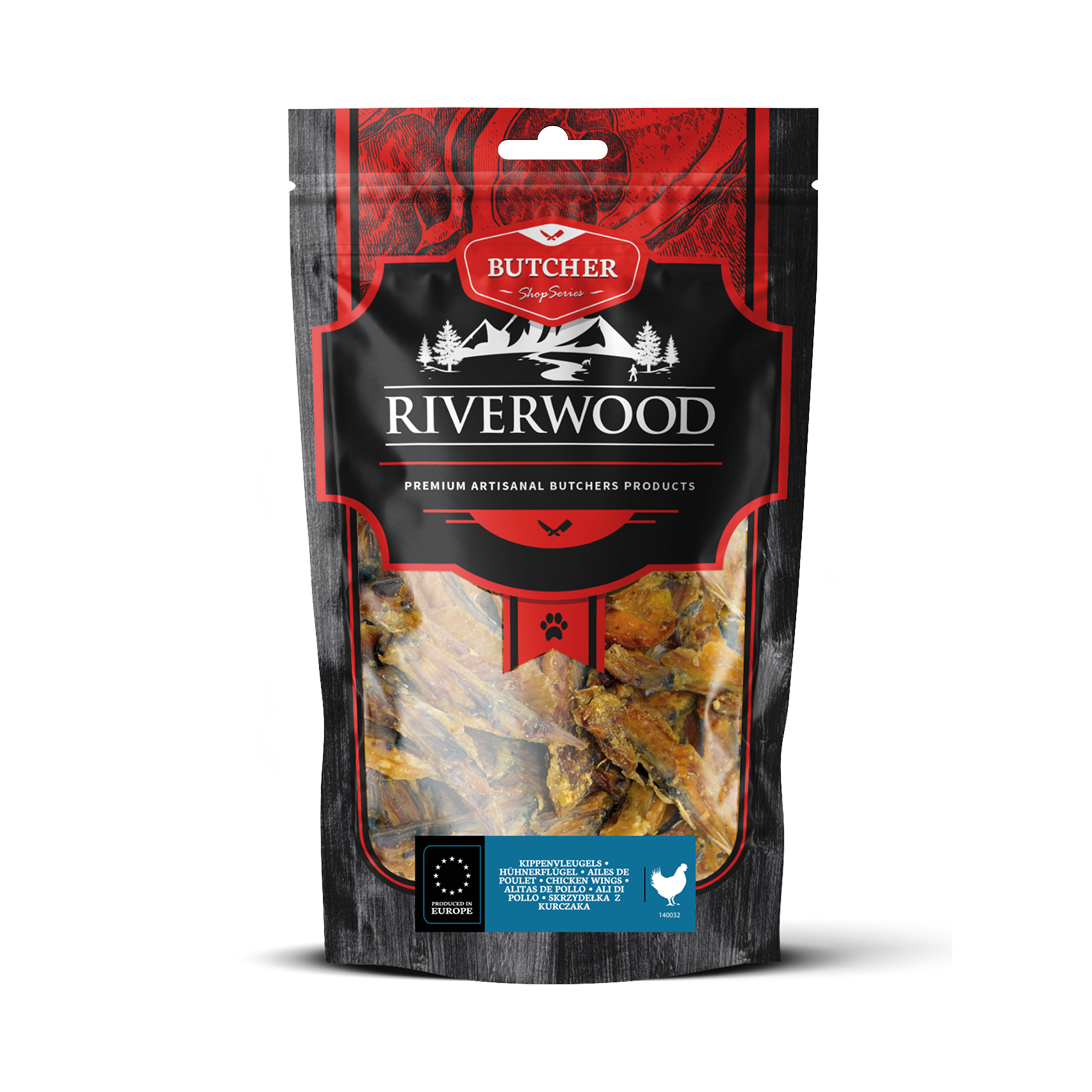 Kauwsnacks met vlees | gedroogde hondensnacks | Kippenvleugels | 200 gram