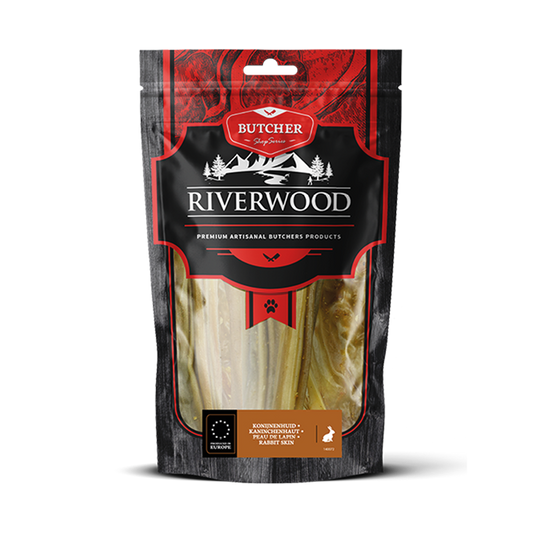 Kauwsnacks met vlees | gedroogde hondensnacks | Konijnenhuid | 150 gram