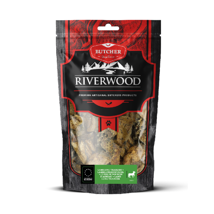 Hondensnacks met vlees | gedroogde hondensnacks | Lamslong Trainers | 100 gram
