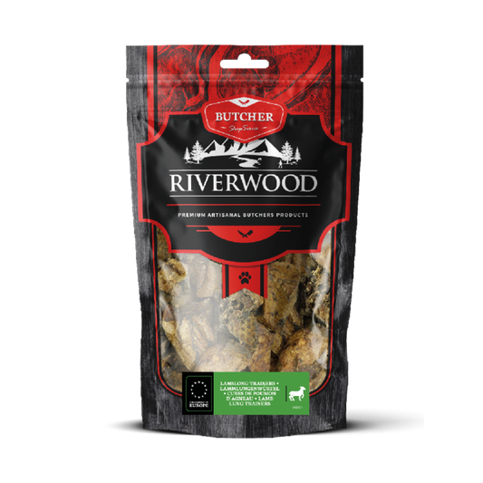 Hondensnacks met vlees | gedroogde hondensnacks | Lamslong Trainers | 100 gram