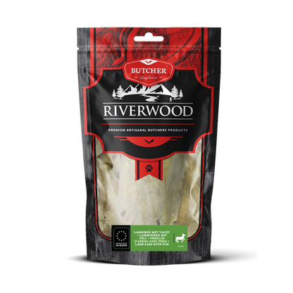 Chew snacks with meat | dried dog snacks | Lamb ears with fur | 100 grams