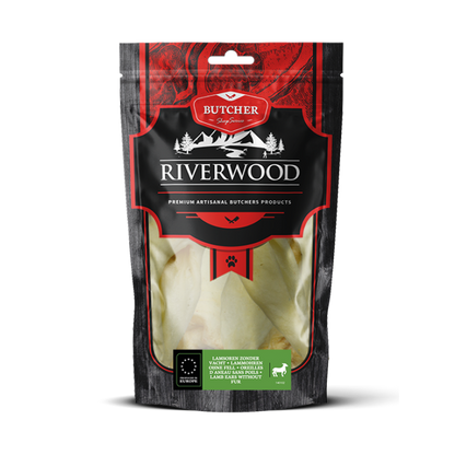 Kauwsnacks met vlees | gedroogde hondensnacks | Lamsoren zonder vacht | 100 gram