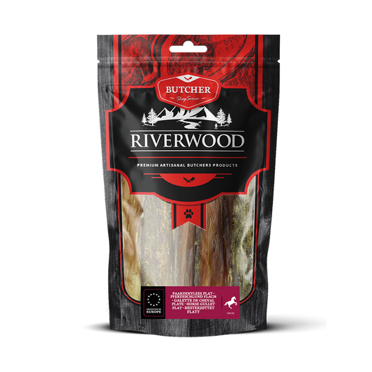 Kauwsnacks met vlees | gedroogde hondensnacks | Paardenvlees plat | 100 gram