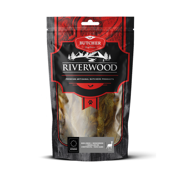 Friandises à mâcher à la viande | snacks secs pour chiens | oreilles de chevreuil | 4 pièces