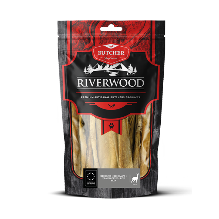 Kauwsnacks met vlees | gedroogde hondensnacks | Reehuid | 200 gram
