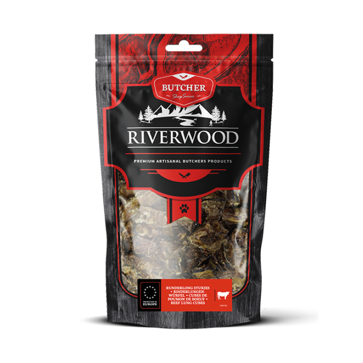 Kausnacks mit Fleisch | getrocknete Hundesnacks | Rinderlungenstücke | 150 Gramm