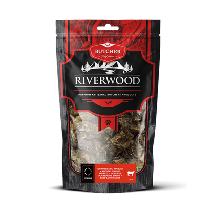 Kausnacks mit Fleisch | getrocknete Hundesnacks | Rinderlungenstücke | 150 Gramm