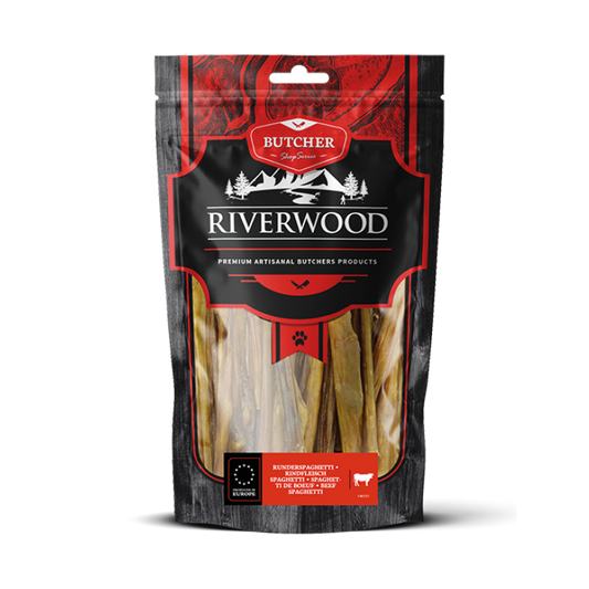 Kausnacks mit Fleisch | getrocknete Hundesnacks | Rindfleischspaghetti | 100 Gramm