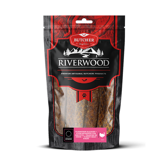 Hondensnacks met vlees | gedroogde snacks | Vleesstrips Kalkoen | 150 gram