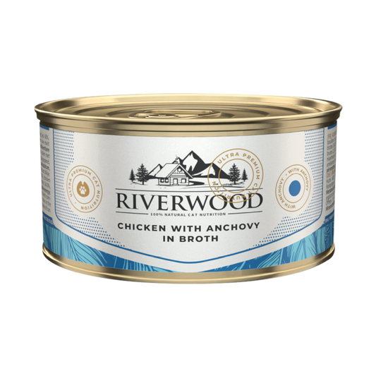 Wet food for cats | Chicken with Anchovies in Broth | 85 gram