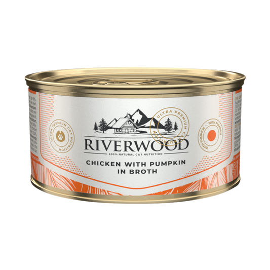 Wet food for cats | Chicken with Pumpkin in Broth | 85 gram
