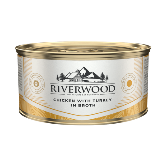 Wet food for cats | Chicken with Turkey in Broth | 85 gram