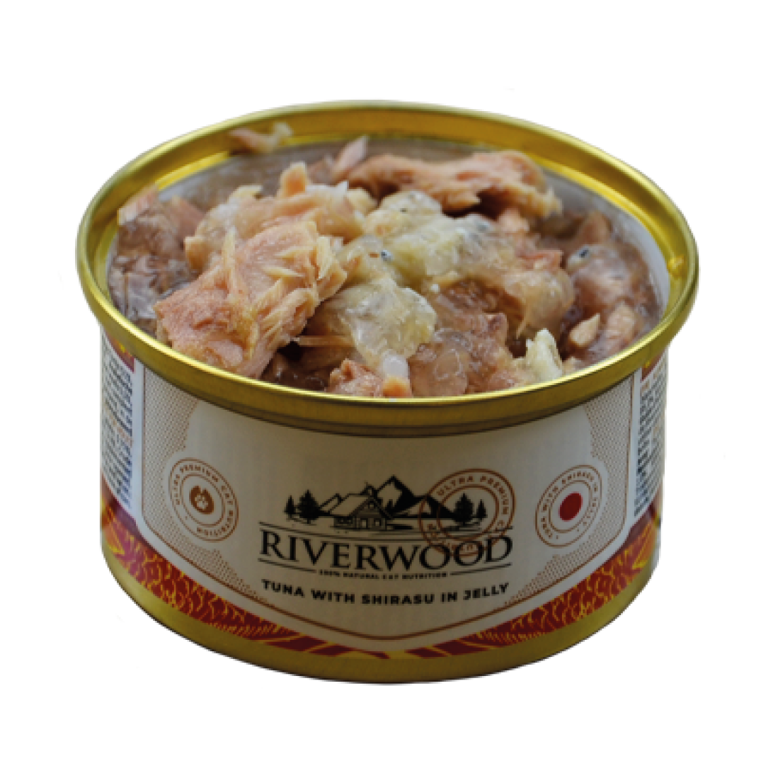 Nourriture humide pour chats au poisson | Thon avec Shirasu | 85 grammes | Caviar pour chats