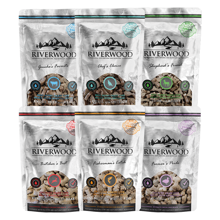 Paquete de snacks crujientes y semihúmedos | Perro | 6 x 200 g | 1,2 kg
