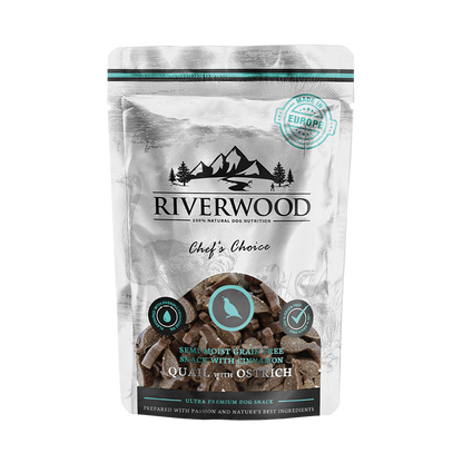 Dog snacks with meat | reward snacks | Chef's Choice - Quail & Ostrich | 200 grams