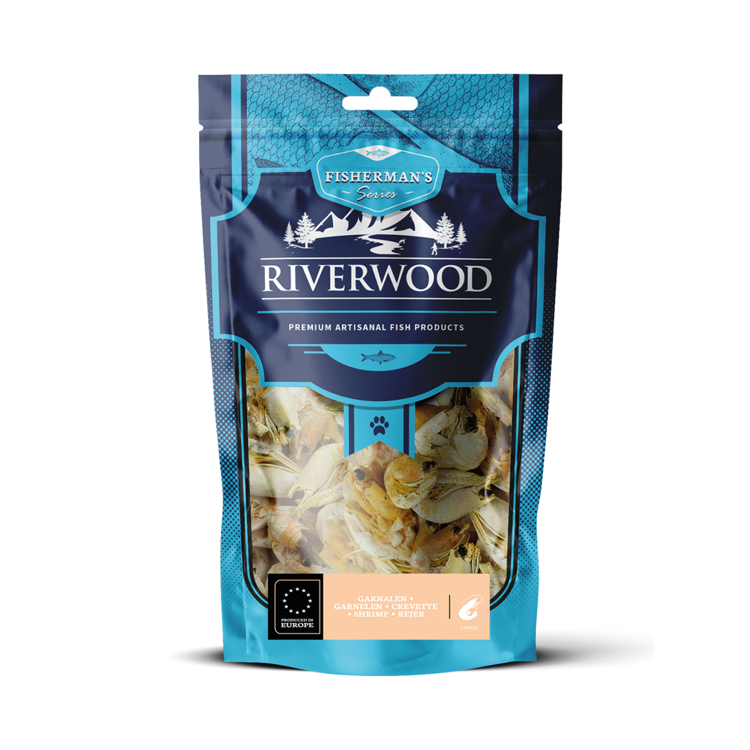 Hondensnacks met vis | gedroogde hondensnacks | Garnalen | 90 gram