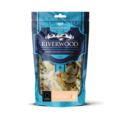 Hondensnacks met vis | gedroogde hondensnacks | Garnalen | 90 gram