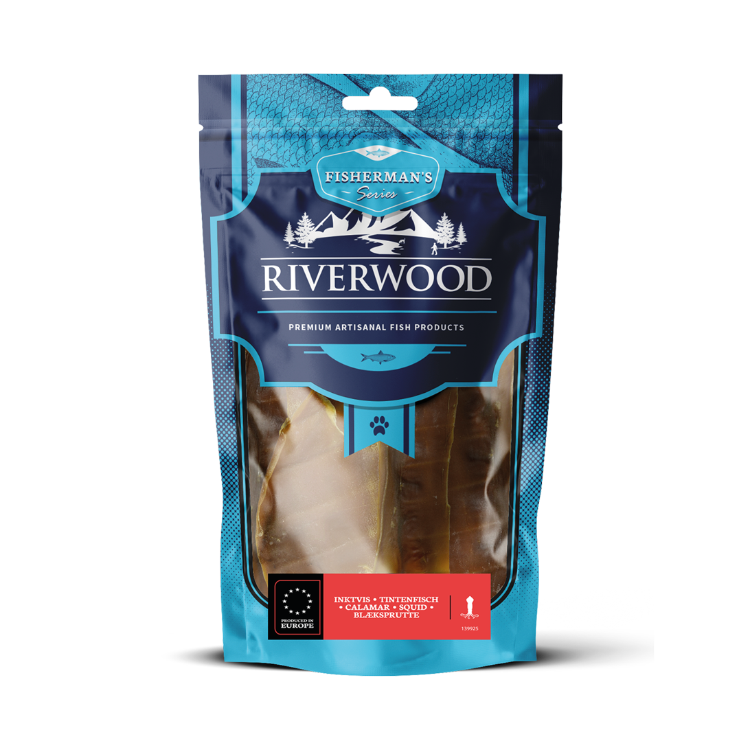 Kauwsnacks met vis | gedroogde hondensnacks | Inktvis | 100 gram