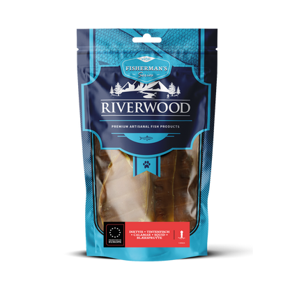 Kauwsnacks met vis | gedroogde hondensnacks | Inktvis | 100 gram