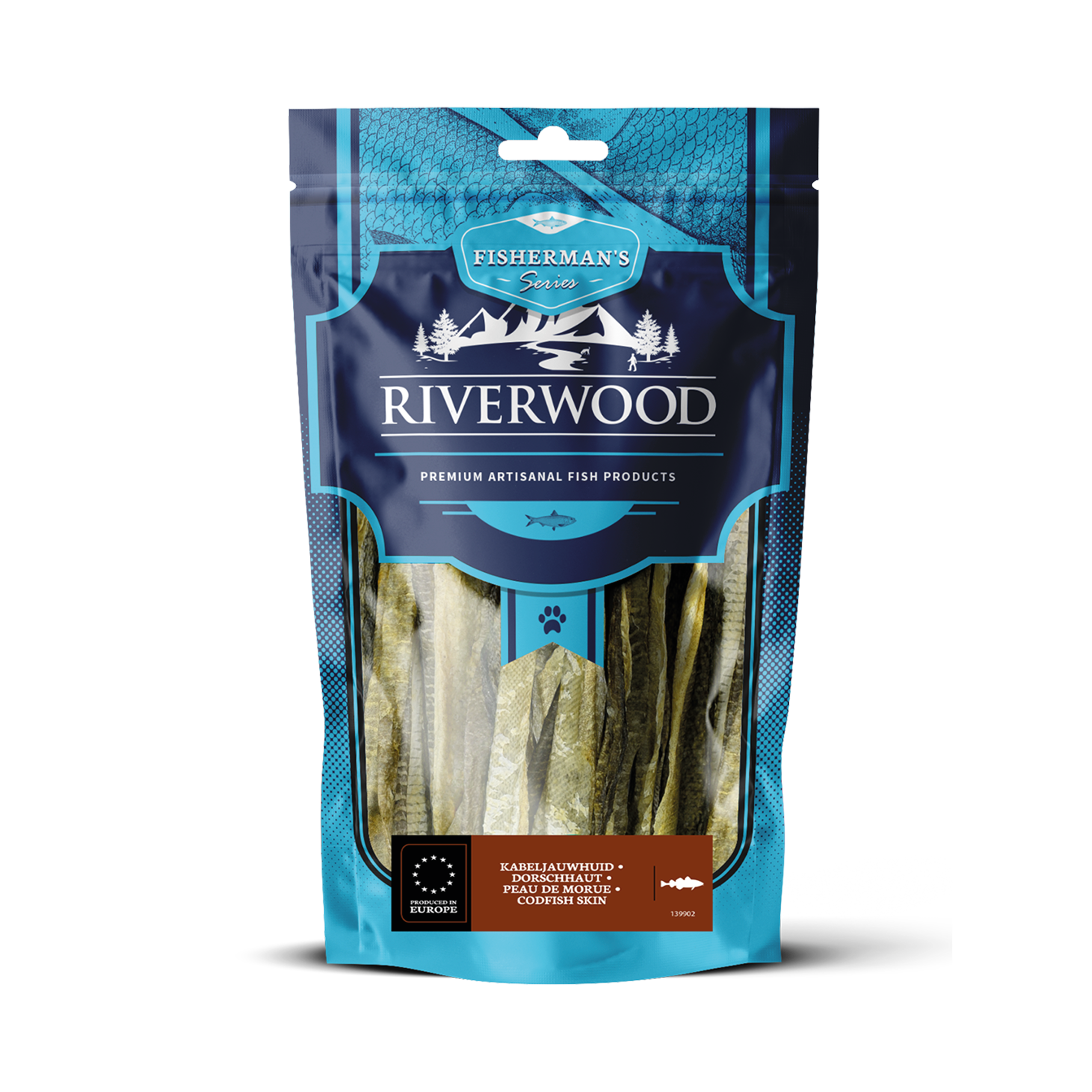 Chew snacks with fish | dried dog snacks | Cod skin 18-22 cm | 200 grams