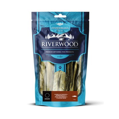 Chew snacks with fish | dried dog snacks | Cod skin 18-22 cm | 200 grams