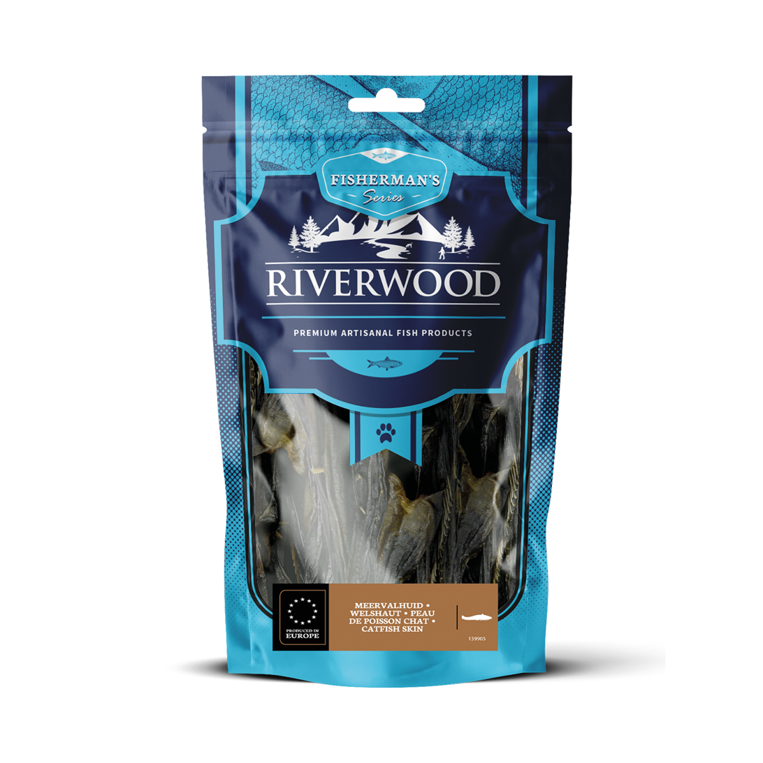 Chew snacks with fish | dried dog snacks | Catfish skin 18-22 cm | 200 grams