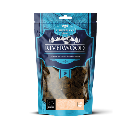 Dog snacks with fish | reward snacks | Mini Cubes Cod with Shrimp | 125 grams