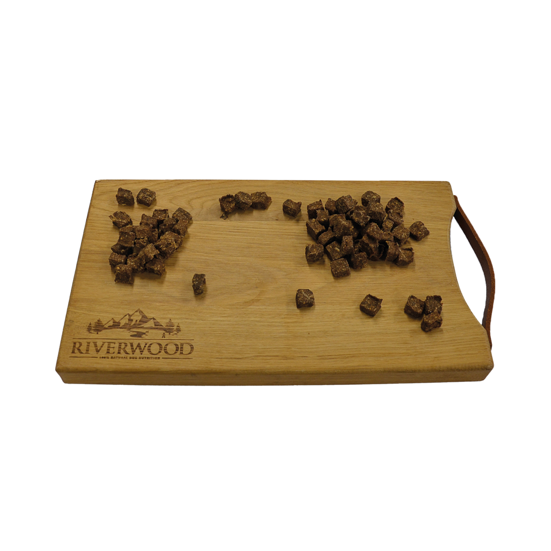 Dog snacks with fish | reward snacks | Mini Cubes Cod with Shrimp | 125 grams