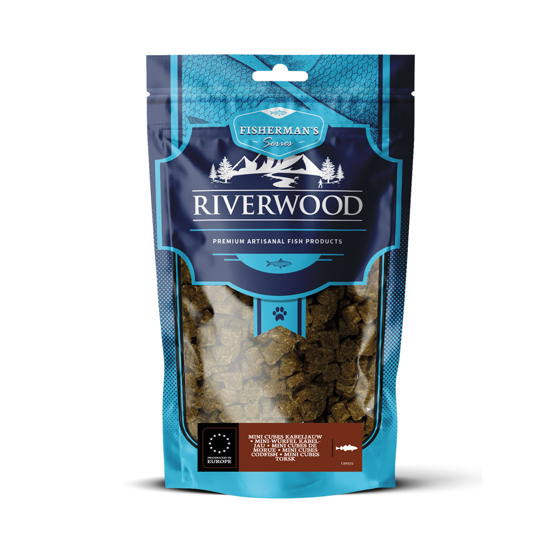 Dog snacks with fish | reward snacks | Mini Cubes Cod | 125 grams