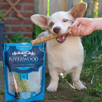 Kauwsnacks met vis | gedroogde hondensnacks | Roodbaarshuid sticks | 200 gram