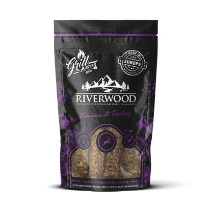 Snacks para perros con carne | snacks de recompensa | Grillmaster Ciervo y pavo | 100 gramos