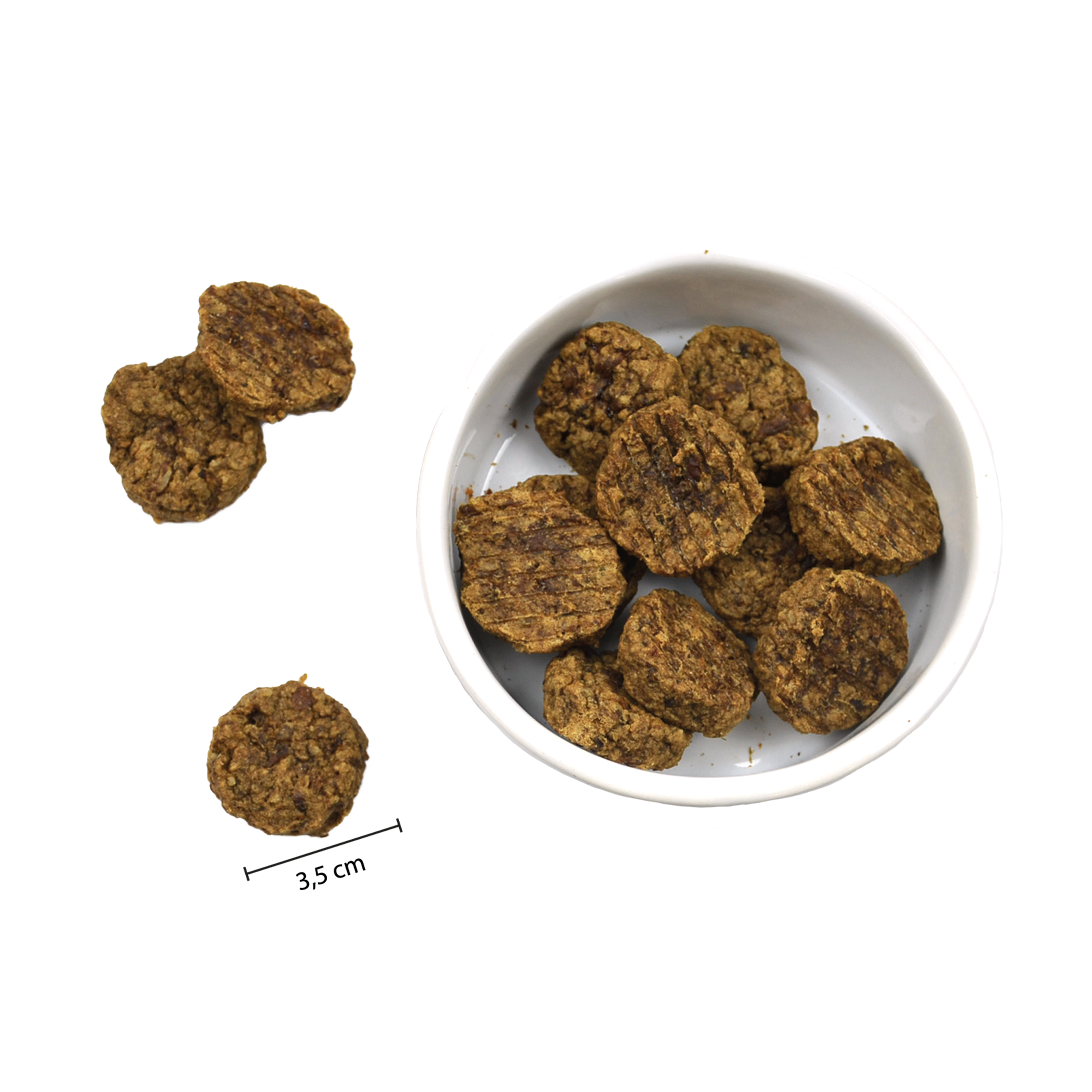 Snacks para perros con carne | snacks de recompensa | Grillmaster Res y Pavo | 100 gramos