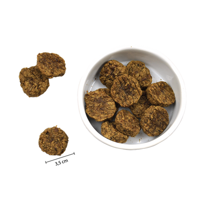 Snacks para perros con carne | snacks de recompensa | Grillmaster Res y Pavo | 100 gramos