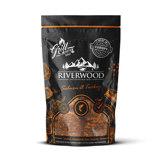 Hondensnacks met vis en vlees | beloningssnacks | Grillmaster Zalm & Kalkoen | 100 gram