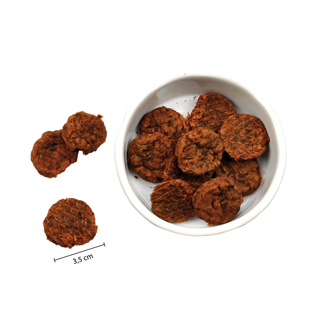 Snacks para perros con pescado y carne | snacks de recompensa | Grillmaster Salmón y Pavo | 100 gramos