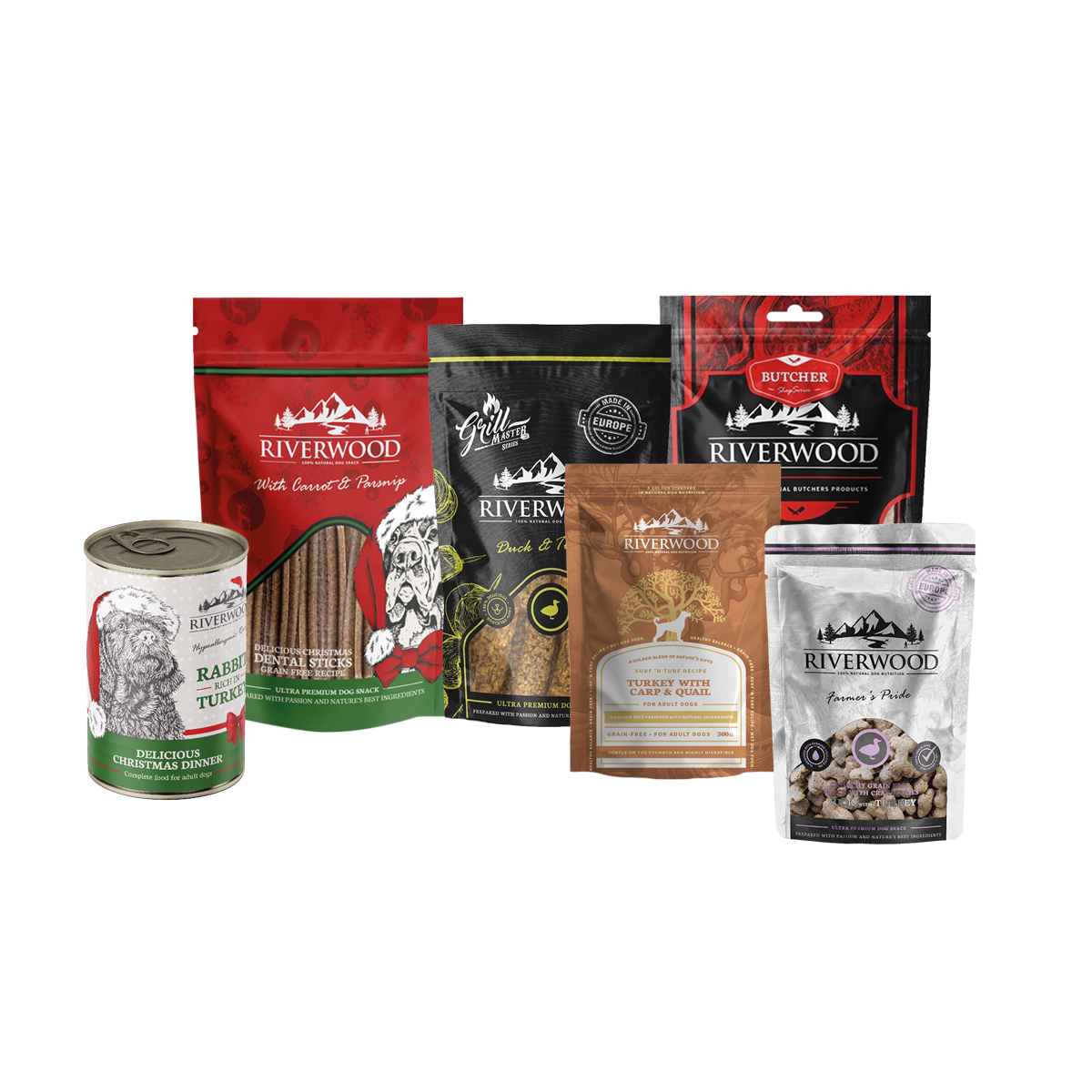 Riverwood lote navideño para perros | Cena de Navidad