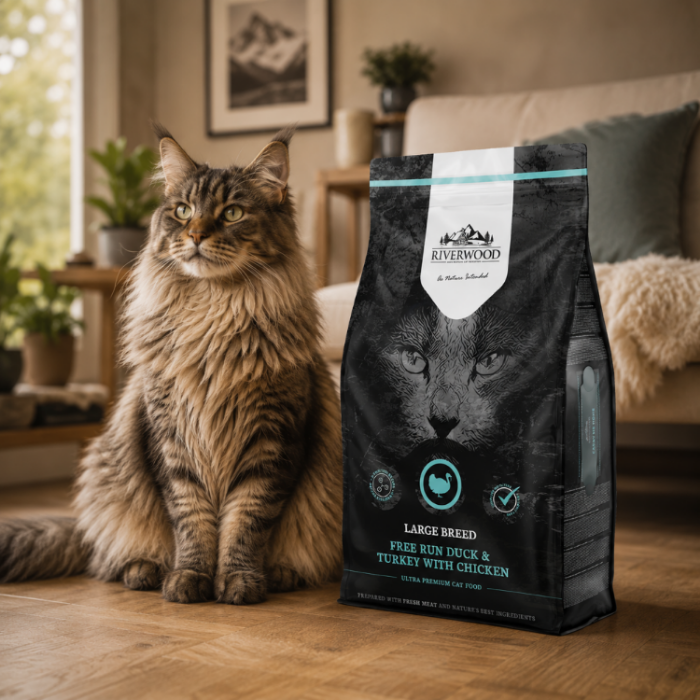 Droog kattenvoer met vlees | brokken | Large Breed | Eend & Kalkoen met Kip | 2kg