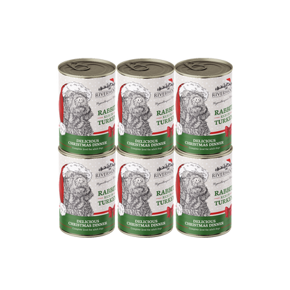 Konijn & Kalkoen | Mono Proteïne 6x400 gram | Kersteditie