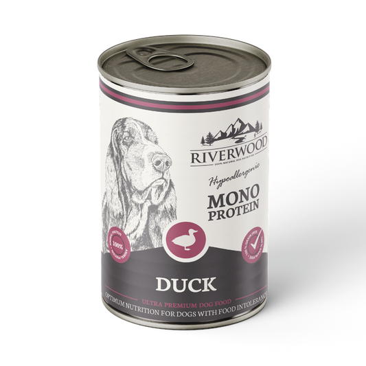 Nassfutter für Hunde mit Fleisch | nassfutter | Ente Mono-Protein | 400 Gramm