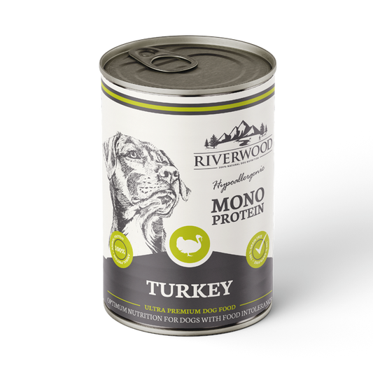 Comida húmeda con carne | comida húmeda | Pavo mono proteína | 400 gramos