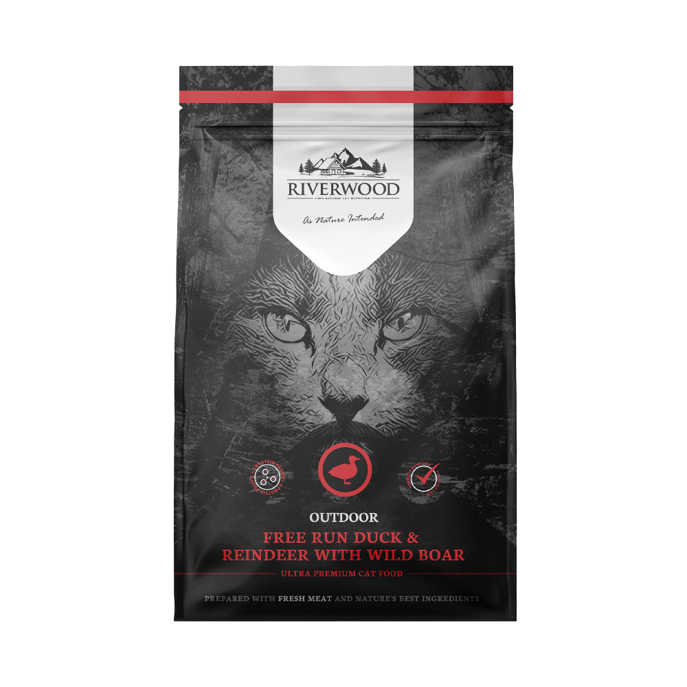 Droog kattenvoer met vlees | brokken | Outdoor Eend & Rendier met Everzwijn | 2kg