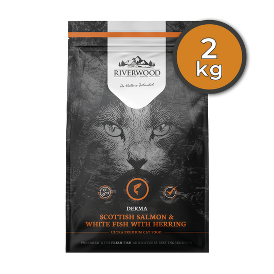 Dry cat food with meat | kibble | Derma Scottish Salmon & Whitefish with Herring