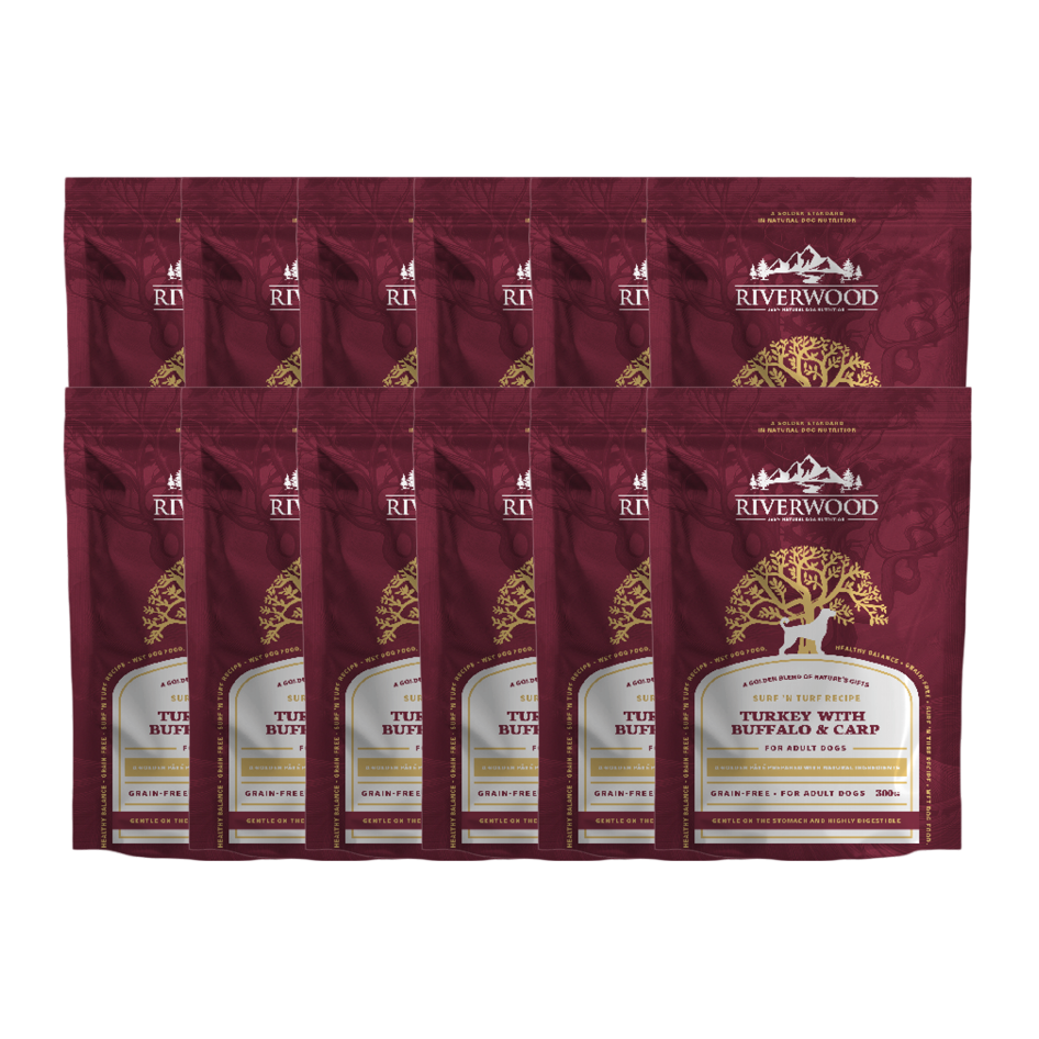 Natvoer vlees en vis | hond | Surf 'n Turf Kalkoen met Buffel & Karper | 12x 300 gram