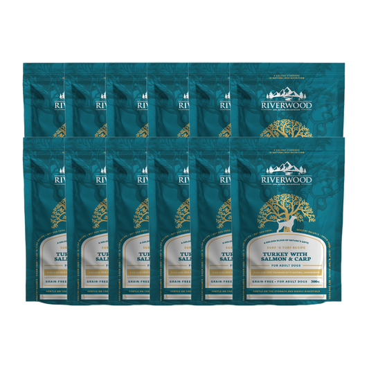 Natvoer vlees en vis | hond | Surf 'n Turf Kalkoen met Zalm & Karper | 12x 300 gram